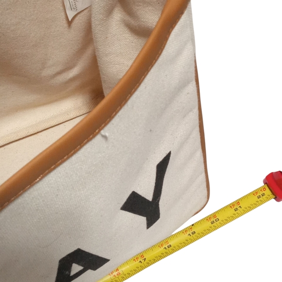 Santa Barbara Cream Black Tote Bag with Getaway Bold Design - Picture 6 of 9